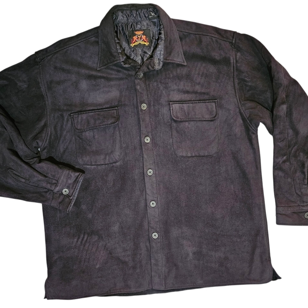 7 Diamonds Faux Suede Shacket Black XL